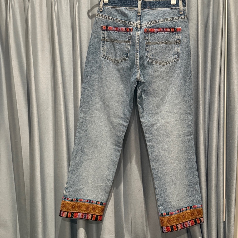 Express Bleus Vintage Emroidered Women’s Jeans Size 9/10 - Picture 7 of 14